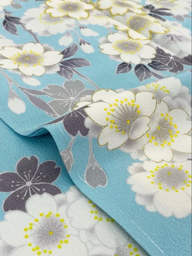 吉澤友禅 十日町 訪問着 金駒 金彩 桜尽くし 正絹 躾糸付き 吉澤友禅 十日町 訪問着 金駒 金彩 桜尽くし 正絹 躾糸付き K635