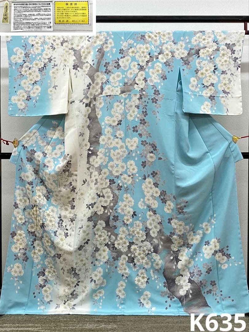吉澤友禅 十日町 訪問着 金駒 金彩 桜尽くし 正絹 躾糸付き 吉澤友禅 十日町 訪問着 金駒 金彩 桜尽くし 正絹 躾糸付き K635