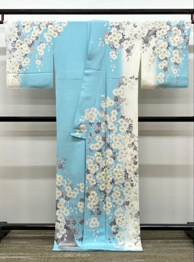 吉澤友禅 十日町 訪問着 金駒 金彩 桜尽くし 正絹 躾糸付き K635