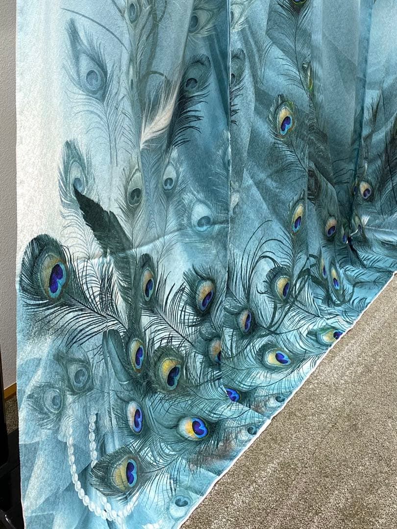 孔雀 訪問着 豪華 銀通し 仮絵羽 未仕立て品 八掛付き 正絹 大衆演劇 孔雀 訪問着 豪華 銀通し 仮絵羽 未仕立て品 八掛付き 正絹 大衆演劇