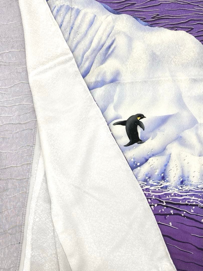 ペンギン 氷山 訪問着 豪華 銀通し 仮絵羽 未仕立て品 八掛付 正絹 大衆演劇 ペンギン 氷山 訪問着 豪華 銀通し 仮絵羽 未仕立て品 八掛付 正絹