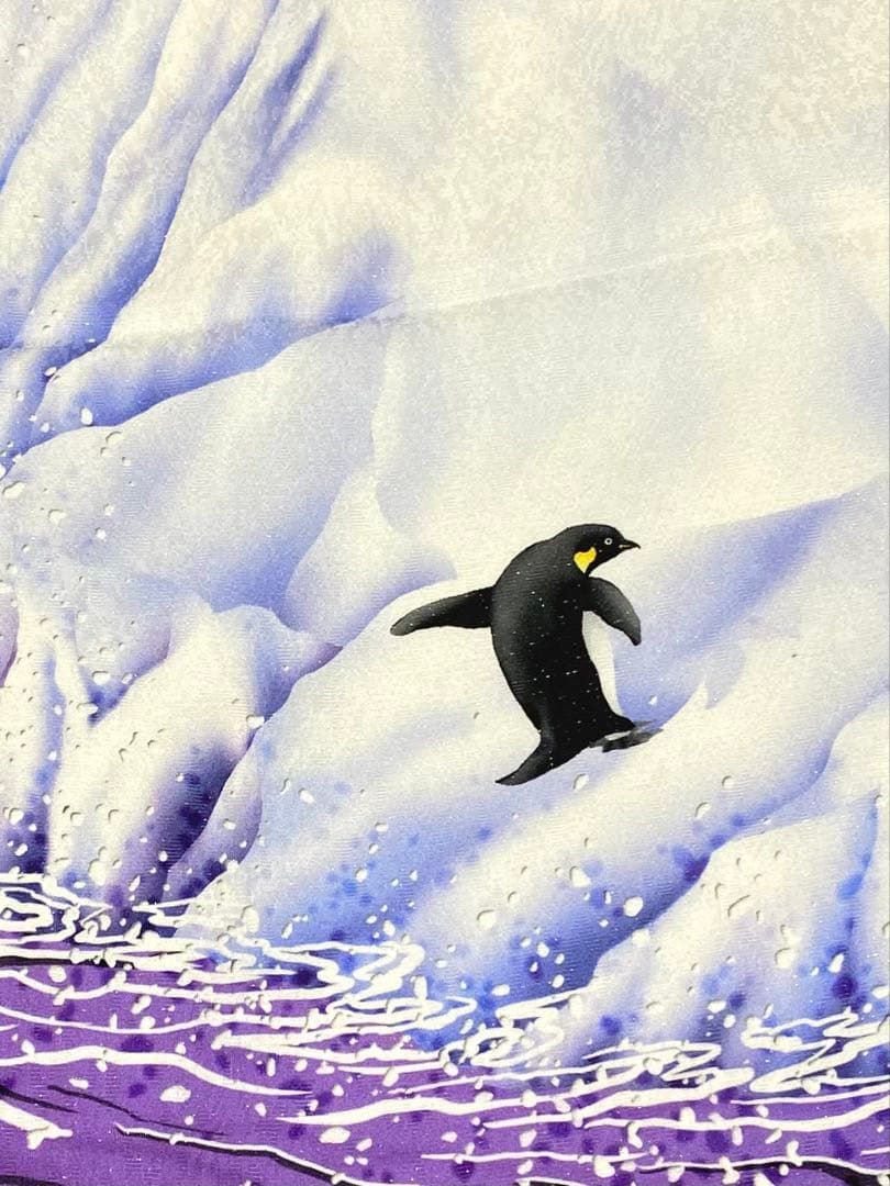 ペンギン 氷山 訪問着 豪華 銀通し 仮絵羽 未仕立て品 八掛付 正絹 大衆演劇 ペンギン 氷山 訪問着 豪華 銀通し 仮絵羽 未仕立て品 八掛付 正絹