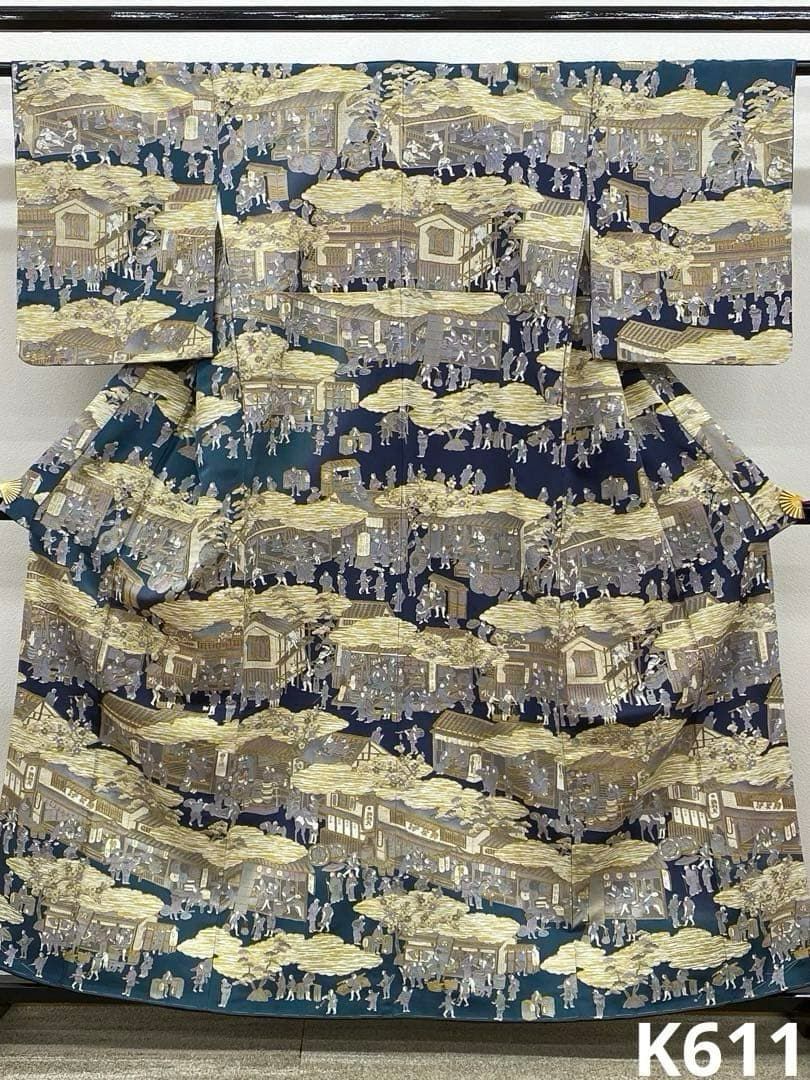 豪華 総刺繍 蘇州刺繍 汕頭刺繍 訪問着 金糸 正絹 ガード加工済 豪華 総刺繍 蘇州刺繍 汕頭刺繍 ますいわ屋扱い 訪問着 金糸 正絹