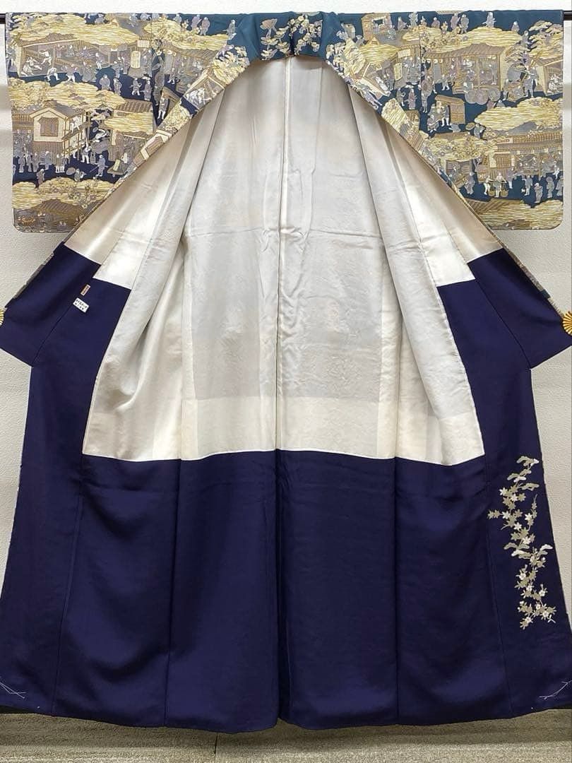 豪華 総刺繍 蘇州刺繍 汕頭刺繍 訪問着 金糸 正絹 ガード加工済 豪華 総刺繍 蘇州刺繍 汕頭刺繍 ますいわ屋扱い 訪問着 金糸 正絹