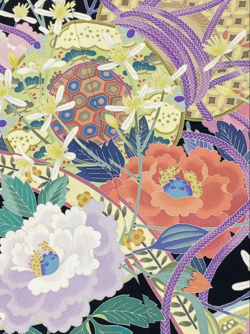 平和屋着物▽本草木染作家 圓啓 色留袖 吉祥地紋 暈し染め さが美扱い