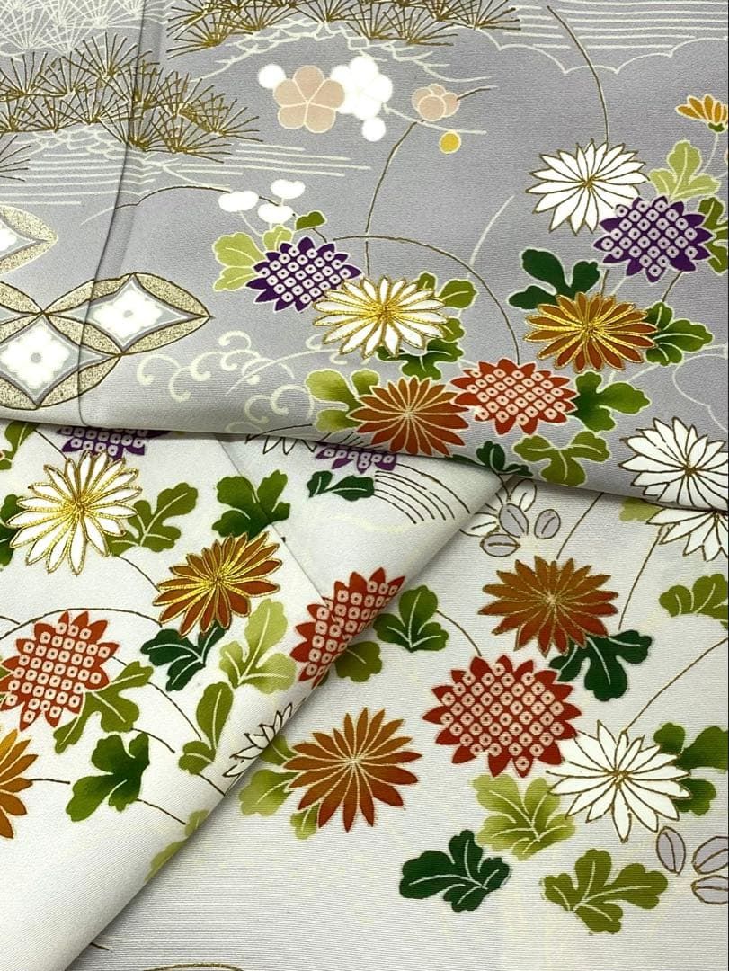 京友禅 桐壺 菱健 訪問着 手描 刺繍 金駒 金彩 正絹 躾糸付き 京友禅 桐壺 菱健 訪問着 手描 刺繍 金駒 金彩 正絹 躾糸付き 京友禅