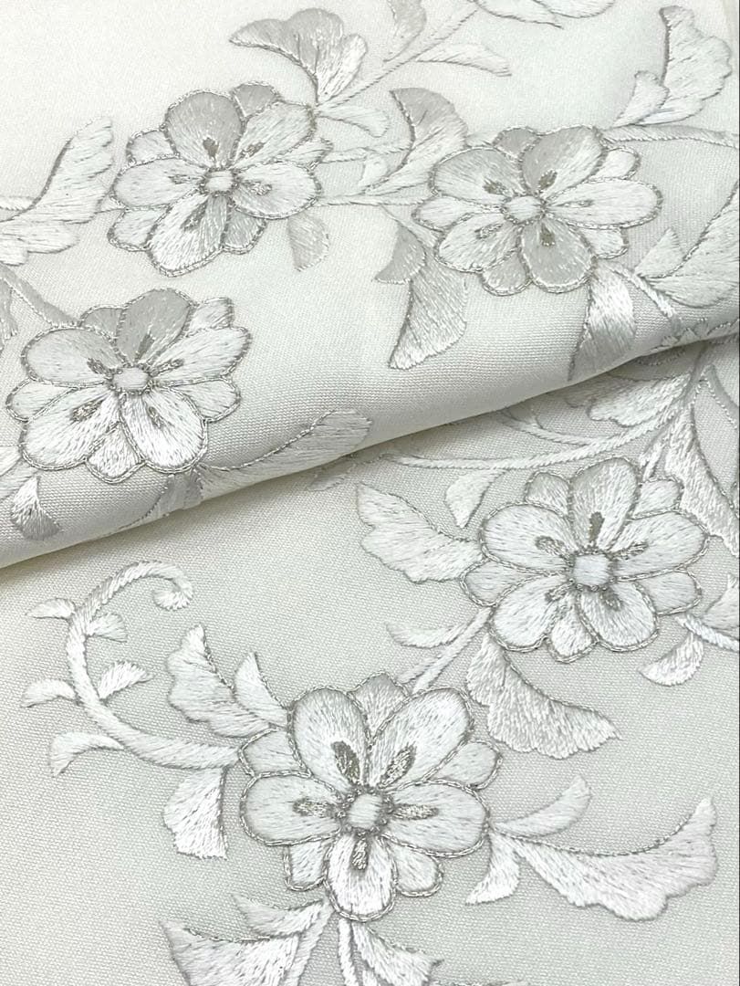 総刺繍 手刺繍 相良刺繍 訪問着 銀駒 銀糸 正絹 躾糸付き K603 - メルカリ