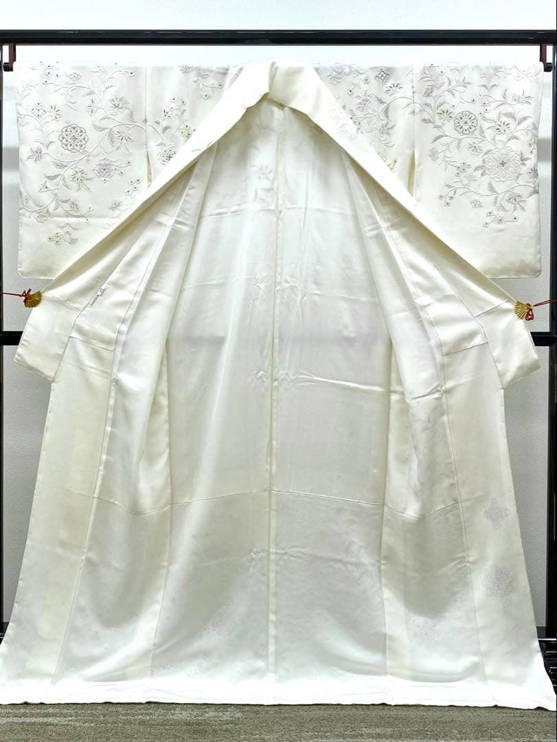 総刺繍 手刺繍 相良刺繍 訪問着 金糸 銀糸 正絹 ガード加工済 躾糸付き