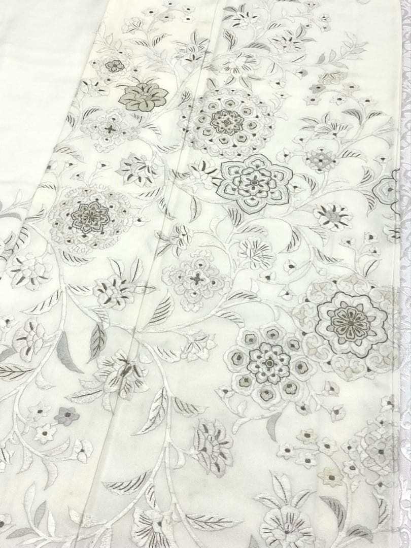 総刺繍 手刺繍 相良刺繍 訪問着 金糸 銀糸 正絹 ガード加工済 躾糸付き