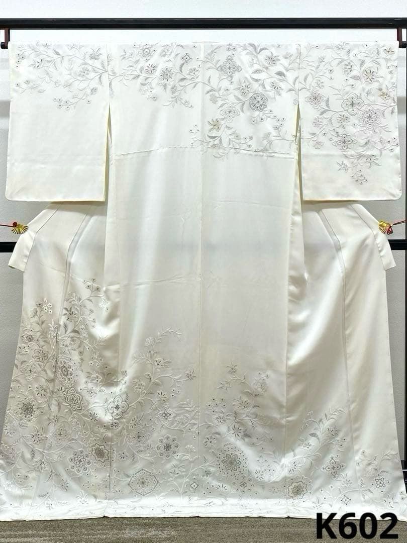 総刺繍 手刺繍 相良刺繍 訪問着 金糸 銀糸 正絹 ガード加工済 躾糸付き