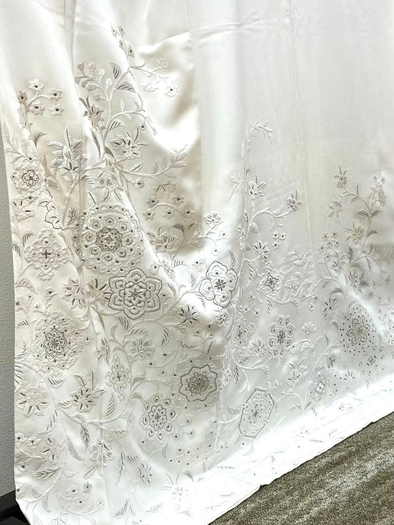 総刺繍 手刺繍 相良刺繍 訪問着 金糸 銀糸 正絹 ガード加工済 躾糸付き