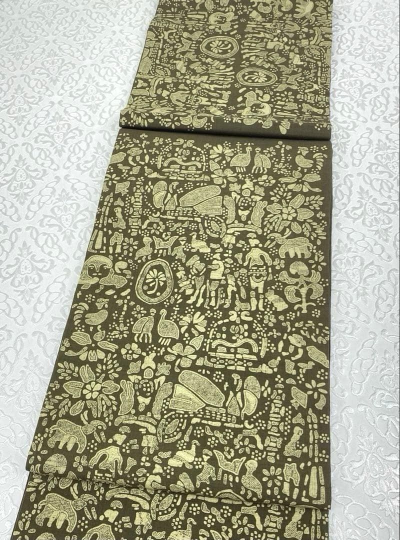 貴久樹 ムガシルク 刺繍 袋帯 鳥 六通 H739 - メルカリ