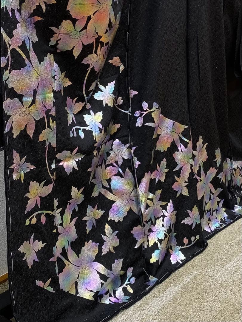 金糸 銀彩 大輪 訪問着 仮絵羽 未仕立て品 正絹 八掛付 舞台衣装 大衆演劇 金糸 銀彩 大輪 訪問着 仮絵羽 未仕立て品 正絹 八掛付