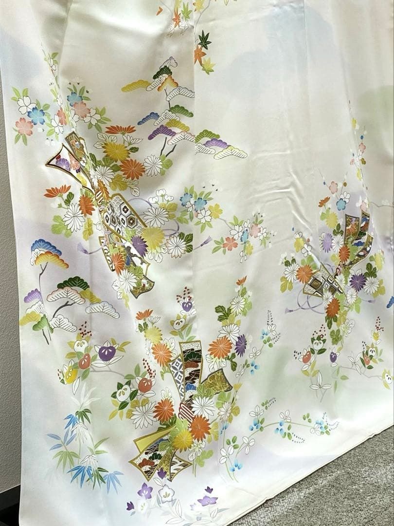 桐壺 菱健 京友禅 訪問着 金駒 金彩 暈し染 正絹 躾糸付き K601 - メルカリ