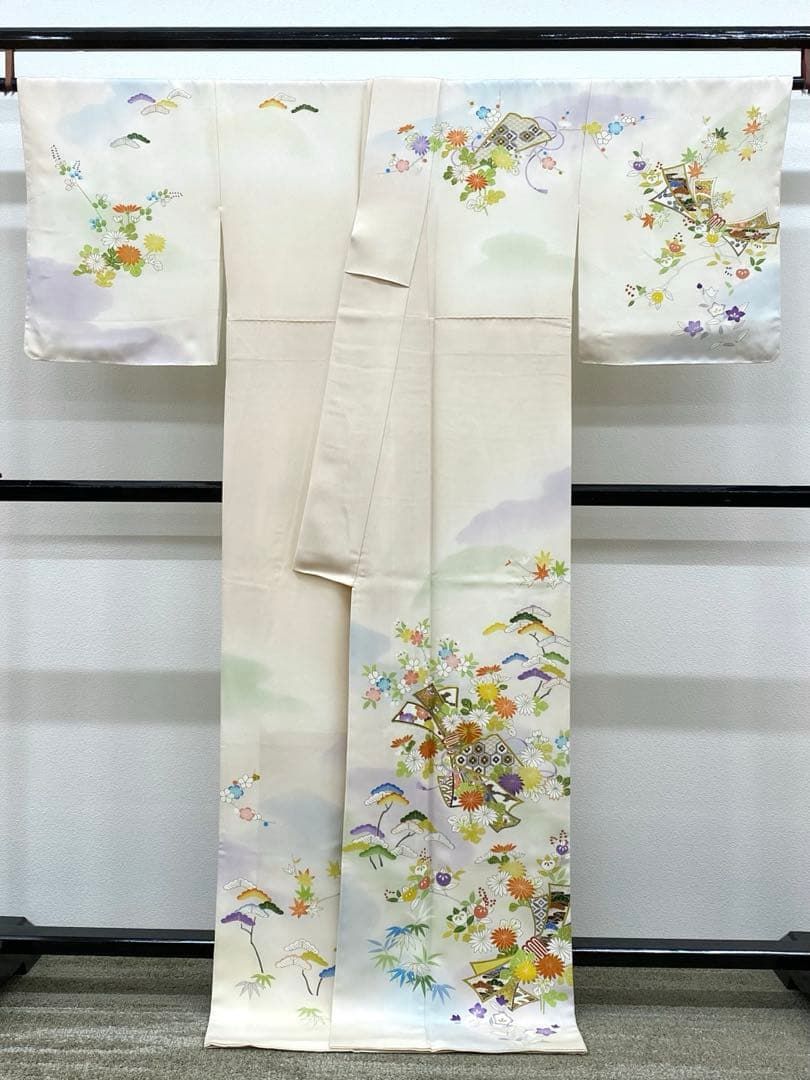 桐壺 菱健 京友禅 訪問着 金駒 金彩 暈し染 正絹 躾糸付き K601 - メルカリ