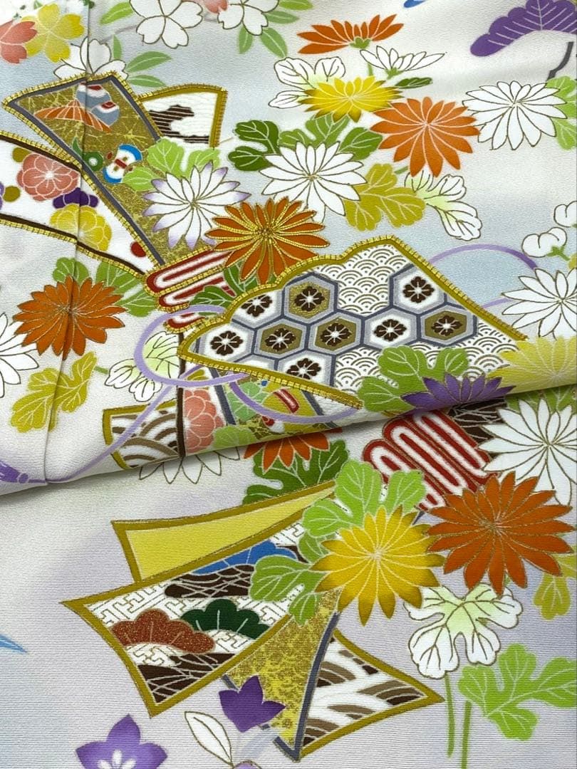 桐壺 菱健 京友禅 訪問着 金駒 金彩 暈し染 正絹 躾糸付き K601 - メルカリ