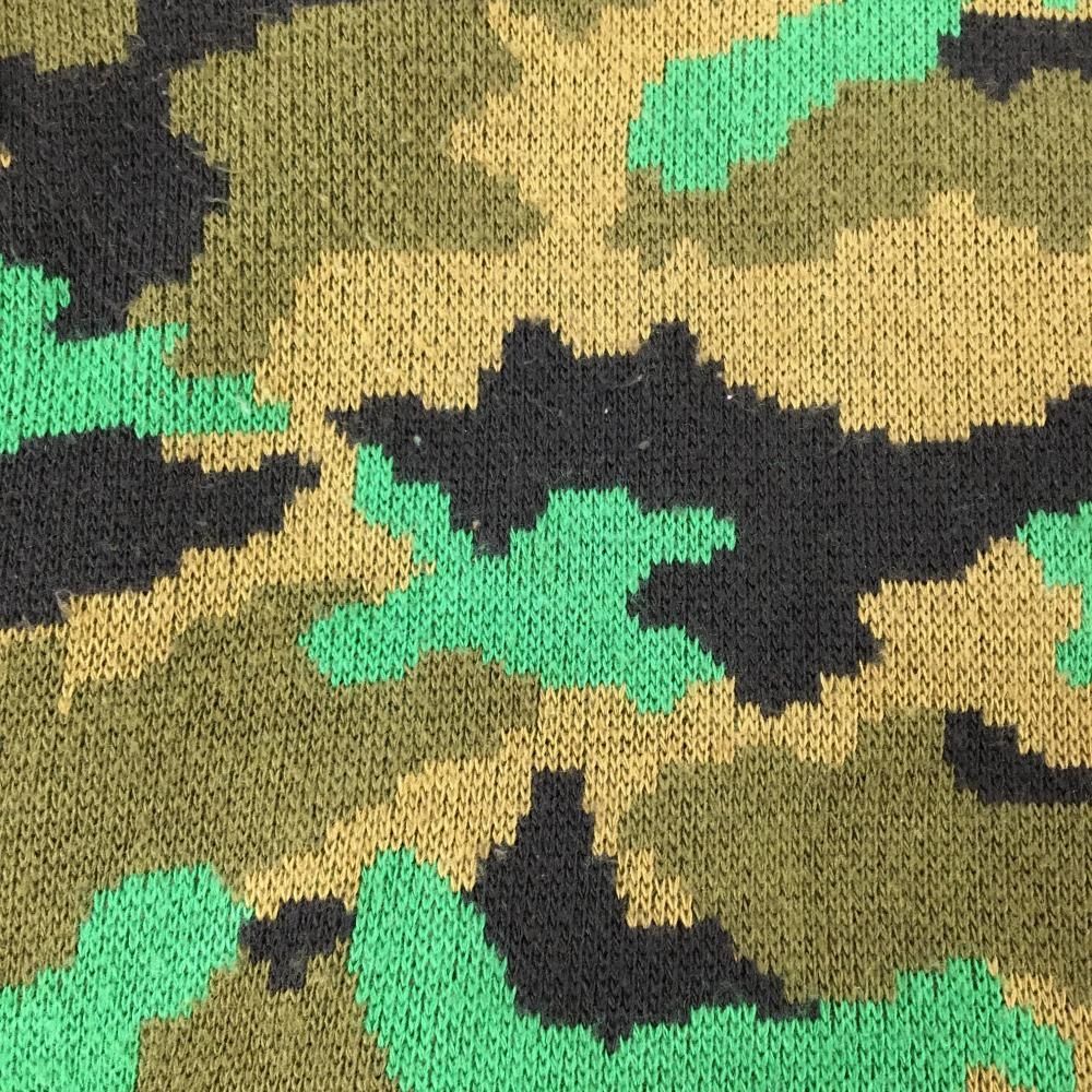 ジャックバニー ニットジャケット ブラウン×グリーン 迷彩柄 カモフラ