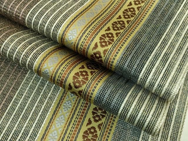 平和屋着物 上 夏物 本場筑前博多織 八寸名古屋帯 紗献上 金糸 DZAB0300kh5