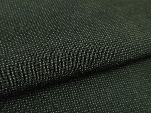 平和屋着物■極上　染士：服部光擴　江戸小紋　単衣　極型小紋　角通し　墨色×鈍色　反端付き　逸品　未使用　DZAB0359kh5 平和屋着物□極上 染士：服部光擴 江戸小紋 単衣 極型小紋 角通し 墨色