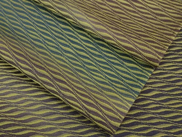 平和屋着物□極上 訪問着 単衣 お召地 黄金糸 霞文 暈し染め 逸品