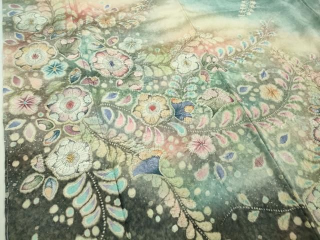 平和屋着物□極上 越後十日町の一流染匠 桐屋・翠山工房 訪問着 辻が花