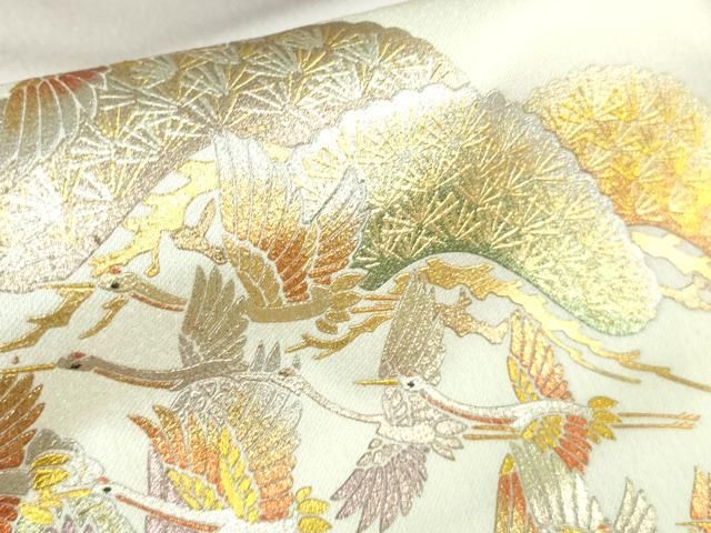 平和屋着物■極上　金彩友禅　卓越技能者・名工・和田光正　色留袖　立波飛鶴松文　暈し染め　薄葡萄色地　金銀彩　逸品　DZAB0573kh5 平和屋着物□極上 金彩友禅 卓越技能者・名工・和田光正 色留袖 立波飛