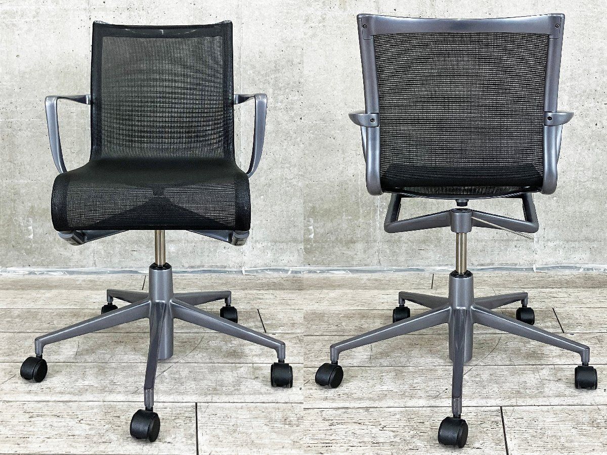 alias アリアス ローリングフレーム キャスタースウィベルチェア cassina ixc カッシーナ アントラサイトフレーム