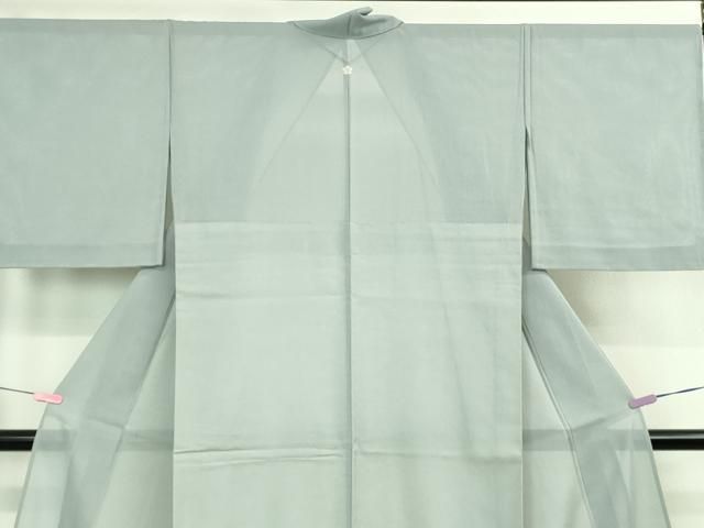 平和屋着物□極上 夏物 色無地 縦絽 ライトブルー色 逸品 未使用