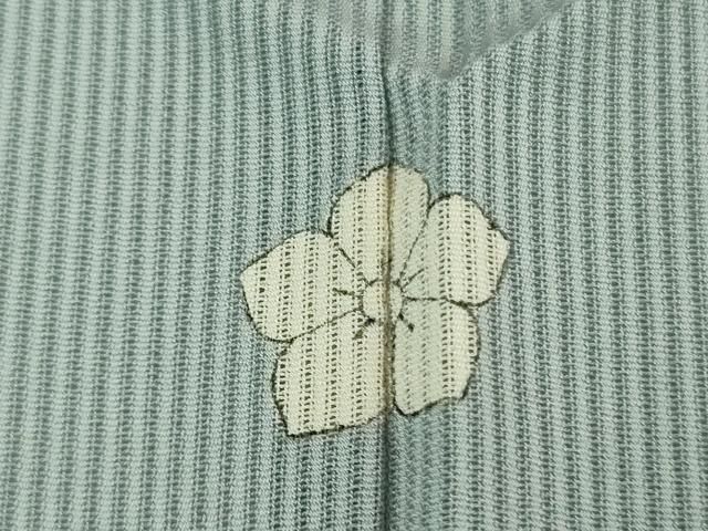 平和屋着物□極上 夏物 色無地 縦絽 ライトブルー色 逸品 未使用