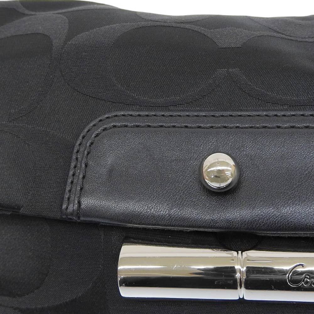 【本物保証】 布袋付 超美品 コーチ COACH シグネチャー ワンショルダーバッグ 16930 キャンバス 黒 ブラック COACH - 【本物保証】 布袋付 超美品 コーチ COACH シグネチャー ワン