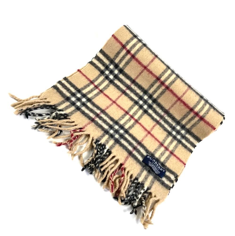 t1574 バーバリーロンドンマフラー ラムズウール100% ノバチェック