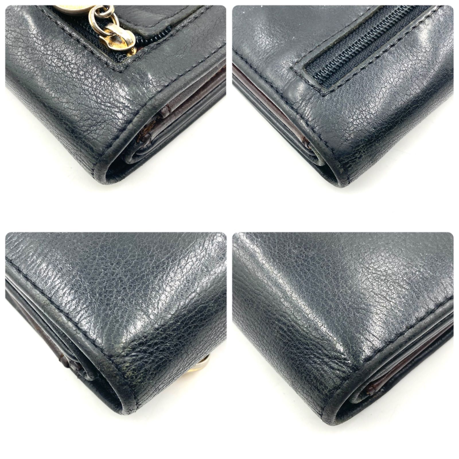 □稀少□Christian Dior クリスチャンディオール CDロゴ金具 長財布