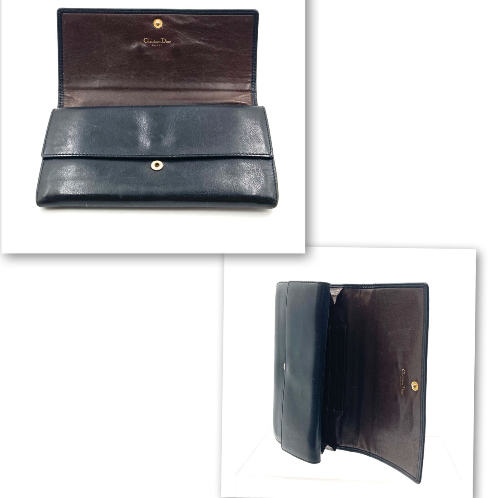 □稀少□Christian Dior クリスチャンディオール CDロゴ金具 長財布