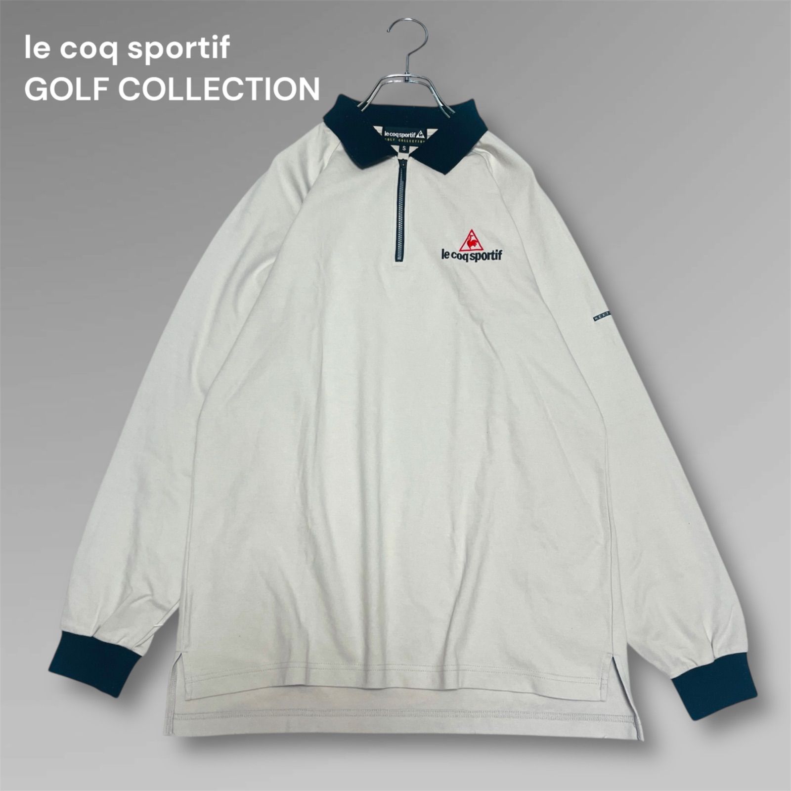 Le coq sportif ルコック ゴルフ ロゴ刺繍★ ウール混★ チルデンニット セーター Sz.LL　メンズ 大きいサイズ ネイビー　c41ta141 le coq sportif GOLF COLLECTION ルコック ゴルフ 通年 ロゴ刺繍