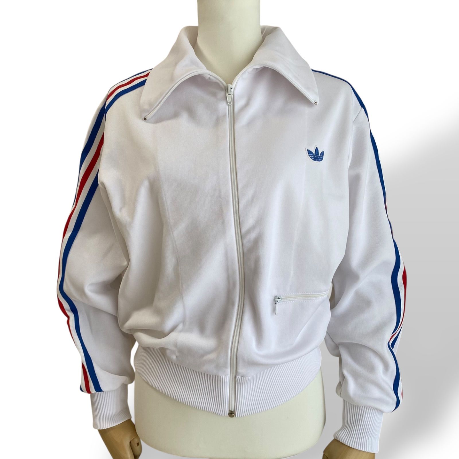 Adidas アディダス ジャージ 白 ライン Sサイズ