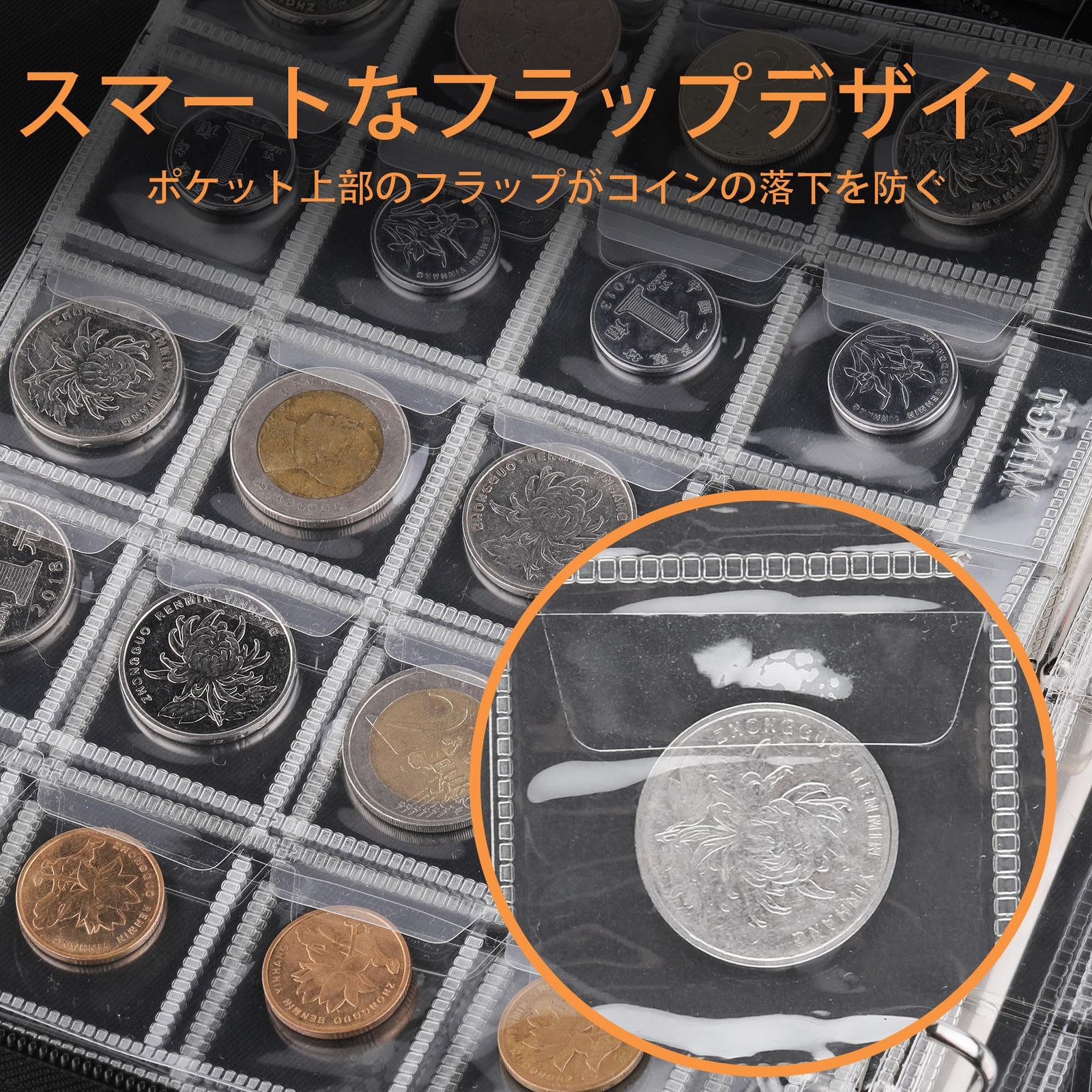 新品 コレクター向けコインコレクションブック、260ポケット耐火コインコレクションホルダーアルバム、コインアルバム収集貨幣 硬貨  ケース収納ボックスケースアルバム、20/25/27/30/38mmコイン用 - メルカリ