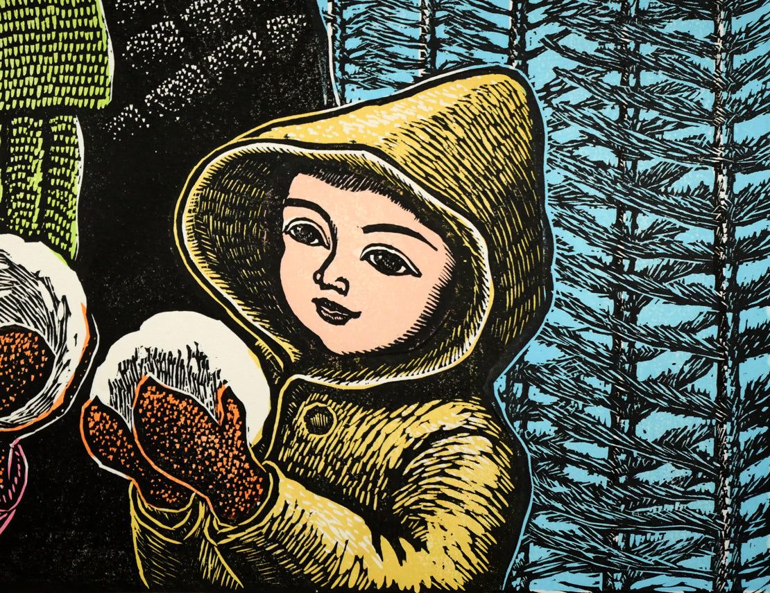 ★F28★大野隆司 TAKASHI OHNO 木版「くなんのりきろう」 ☆F28☆大野隆司 TAKASHI OHNO 木版「くなんのりきろう」 ☆F28☆大野