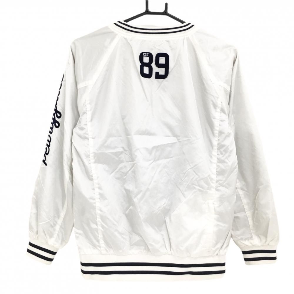 パーリーゲイツ スニード 白×ネイビー フロッキーロゴ 蓄熱裏地