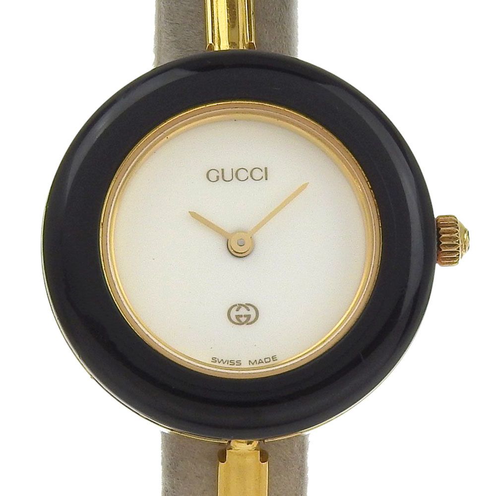 GUCCI】グッチ チェンジベゼル cal.978.002 11/12 金メッキ ゴールド