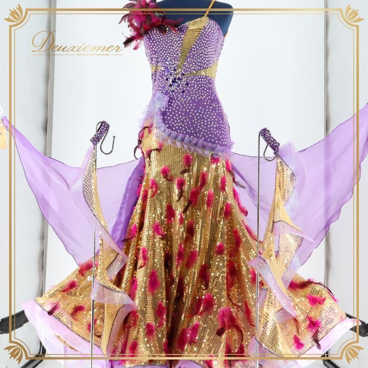 楽天市場】発表会 ドレス（カラーパープル）（社交ダンス｜体操