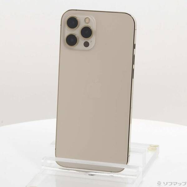 〔中古品〕 iPhone12 Pro Max 256GB ゴールド MGD13J／A SIMフリー【349】