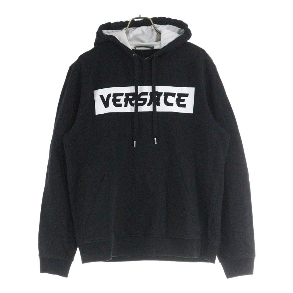 VERSACE 黒 ロゴ入り パーカー 【公式通販】
