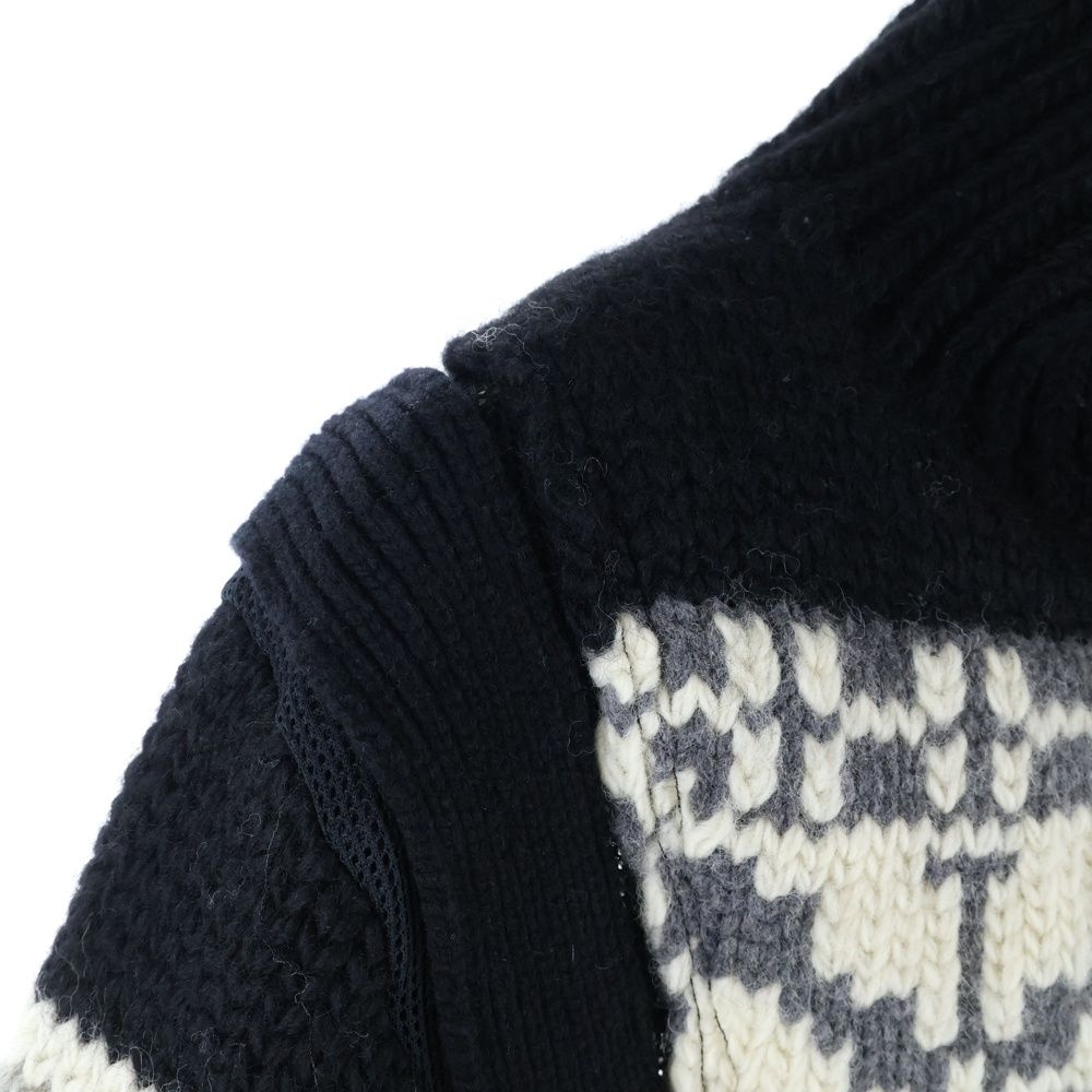 Sacai (サカイ) 22AW ノルディック パッチワークデザイン ニット