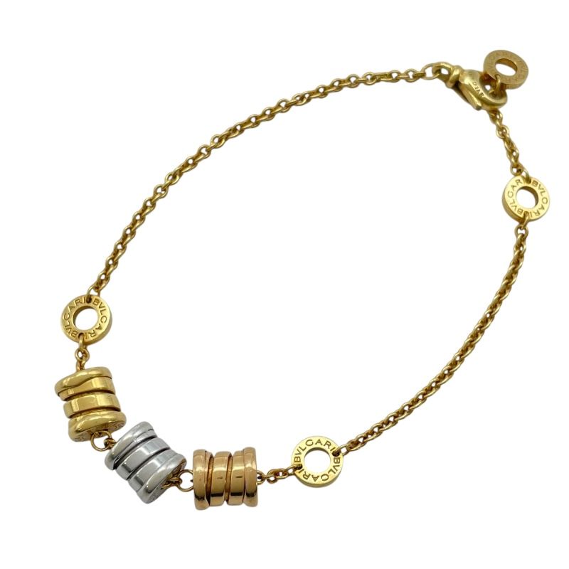 ブルガリ BVLGARI ビーゼロワンエレメントブレス ゴールドxピンクゴールドxホワイトゴールド Au750 ジュエリー