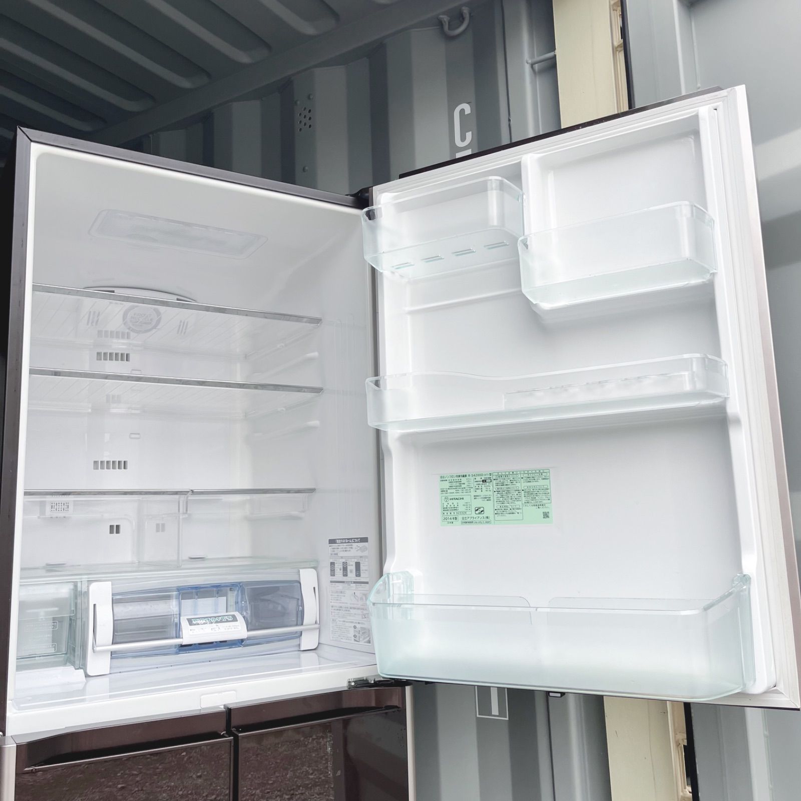 315取付無料！日立高性能真空チルド搭載おしゃれブラウン5ドア冷蔵庫！ 315取付無料！日立高性能真空チルド搭載おしゃれブラウン5ドア冷蔵庫！