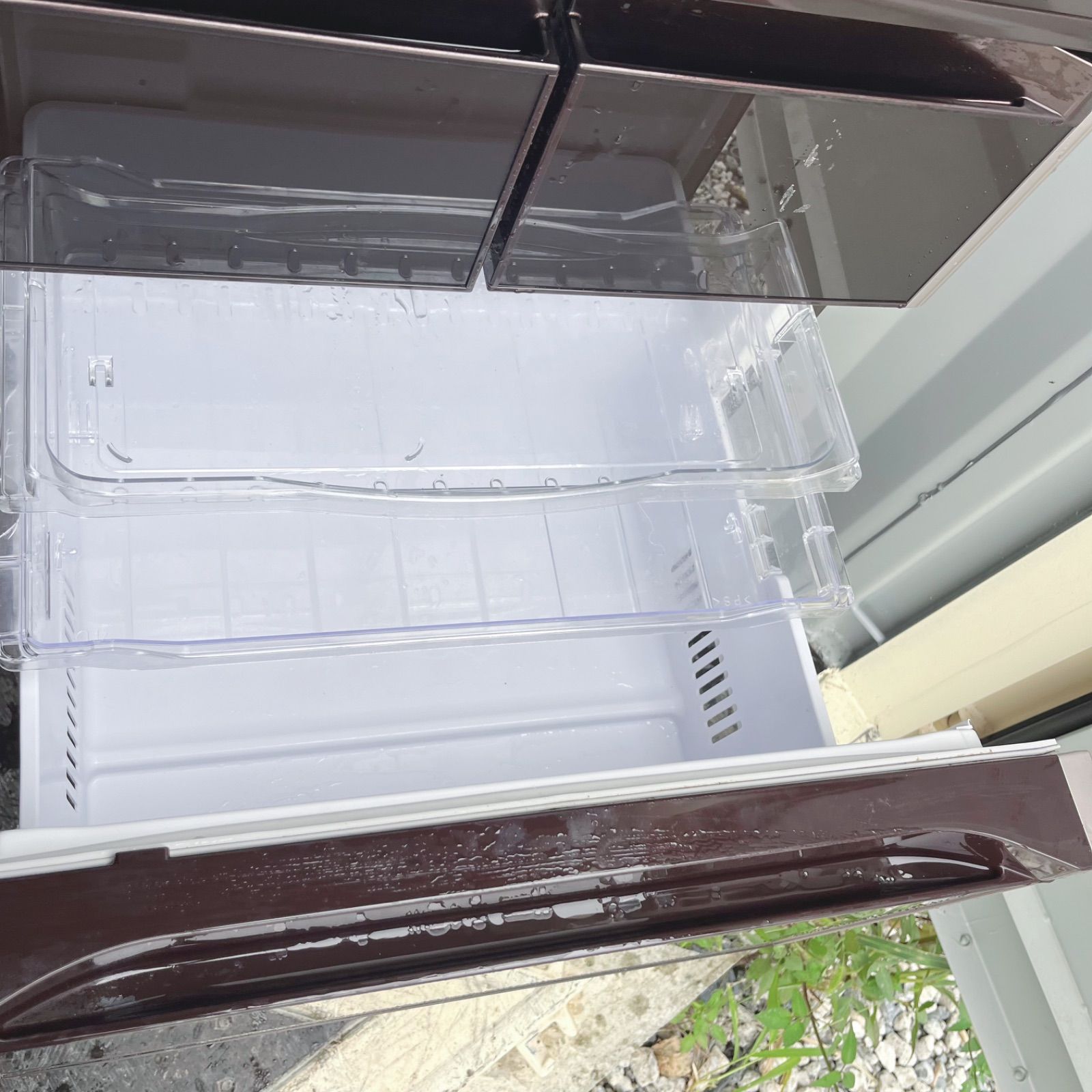 315取付無料！日立高性能真空チルド搭載おしゃれブラウン5ドア冷蔵庫