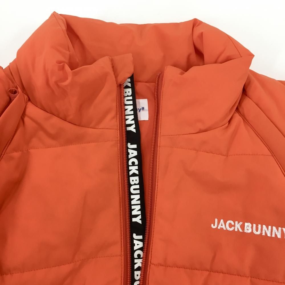 美品】ジャックバニー 2WAY中綿ジャケット オレンジ ジップ内側ロゴ 袖