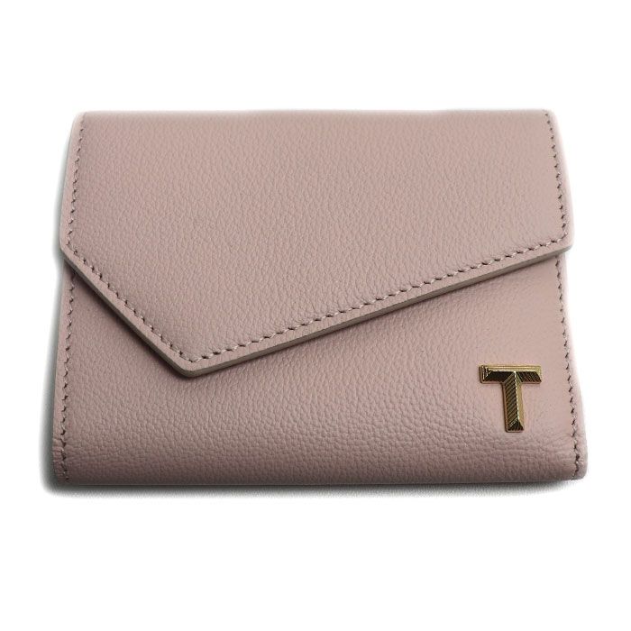 TIFFANY&Co. ティファニー Tウォレット 三つ折り財布 ピンク