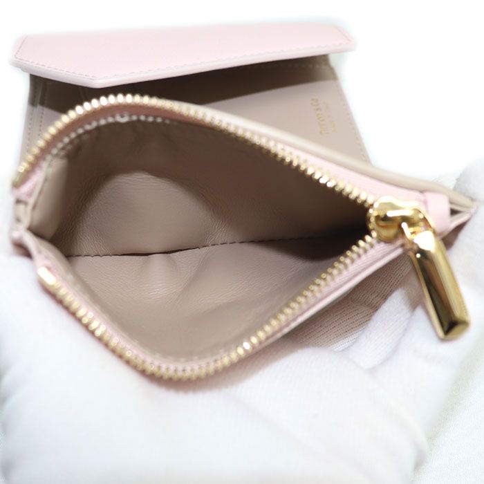 TIFFANY&Co. ティファニー Tウォレット 三つ折り財布 ピンク