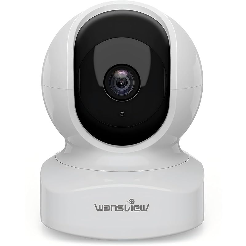 Wansview Q5ネットワークカメラ【Amazon.co.jp限定】 300万画素 2Kベイビーモニター ワイヤレス屋内防犯 360度 ベビー 老人 ペット見守り 2.4GWi-Fi対応Wi-Fiカメラ 自動追尾 動体検知 双方向音声 暗視撮影 録画可 1